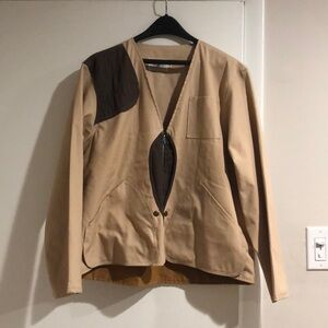 Vintage, black sheep hunting jacket, beige with colored circle